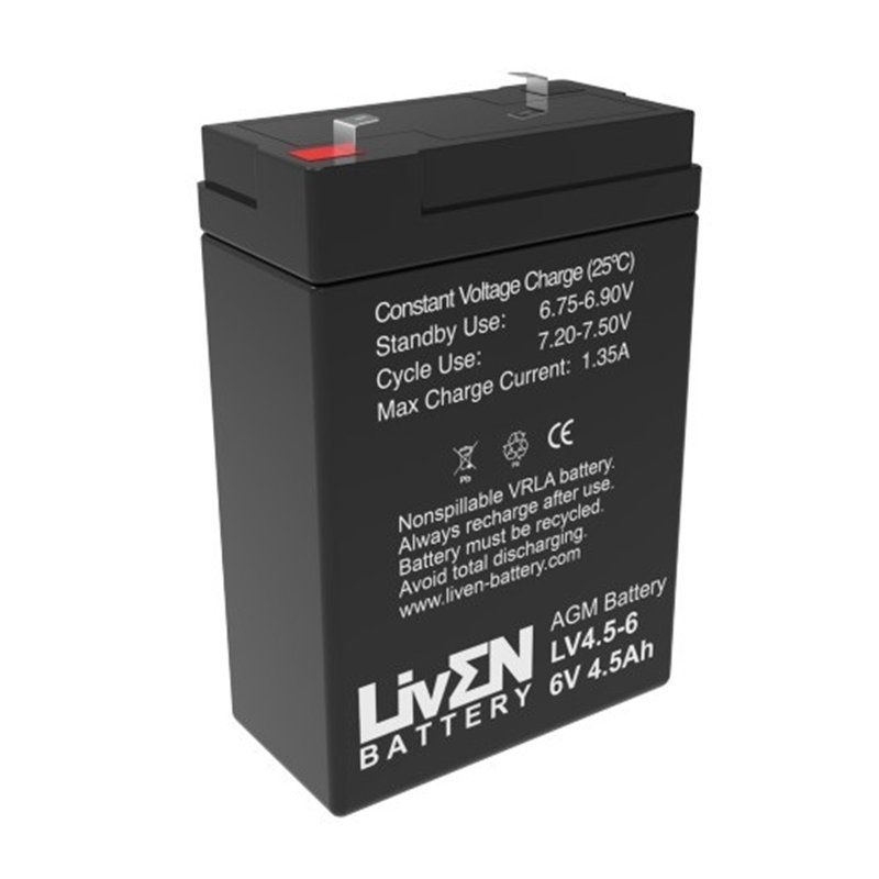 BATERIA PLOMO 6V 4,5AH 70x47x100                  