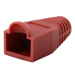 PASACABLE RJ45 ROJO C/PROTECTOR                   