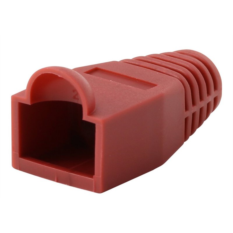 PASACABLE RJ45 ROJO C/PROTECTOR                   