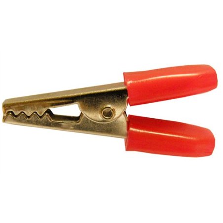 PINZA COCODRILO MANGO AISLADO ROJA                