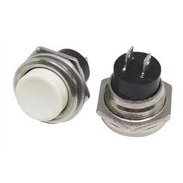 PULSADOR REDONDO BLANCO                           