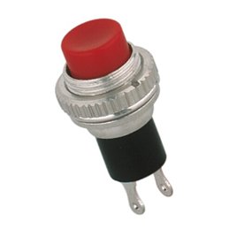 PULSADOR ABIERTO ROJO 13MM                        