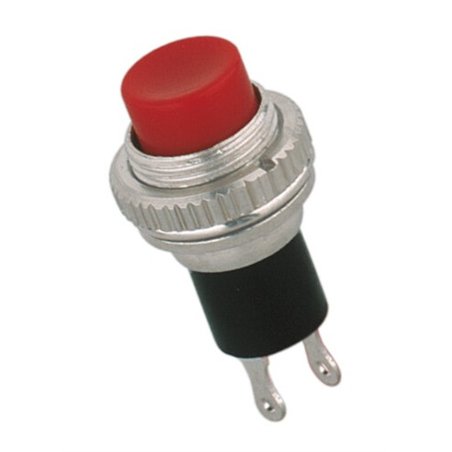 PULSADOR ABIERTO ROJO 13MM                        