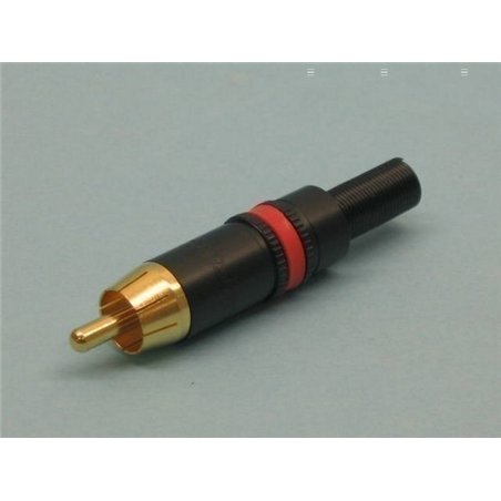 CONECTOR RCA M NEUTRIK ROJO NYS373-2              