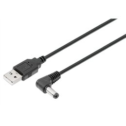 CONEXION ALIMENTACION USB-A a JACK 2,1MM          