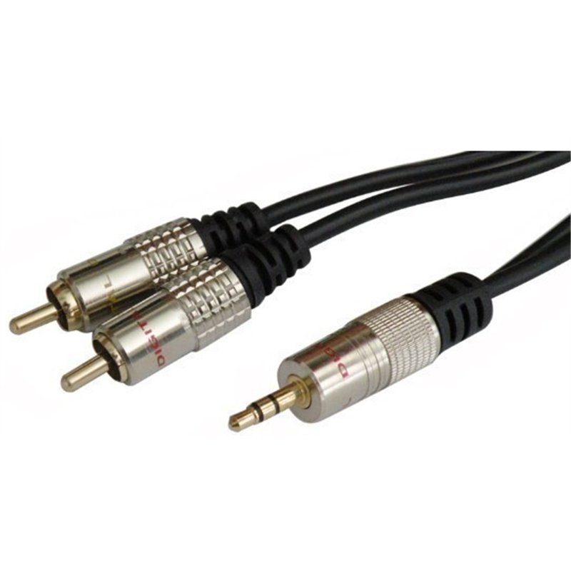 CONEXION AUDIO 3,5 ST M/2 RCA M 5MTS PROFESIONAL  