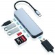 HUB USB-C A USB 3.0 + LECTOR TARJ + HDMI 