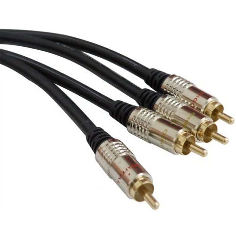 CONEXION AUDIO 2 RCA M/2 RCA M 3MTS PROFESIONAL   
