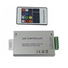 CONTROLADOR + MANDO LED RGB 12-24Vdc 288W 