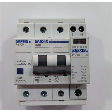 COMBI SOBRETENSION+IGA 2X40A PERMAN+TRANS PK640   