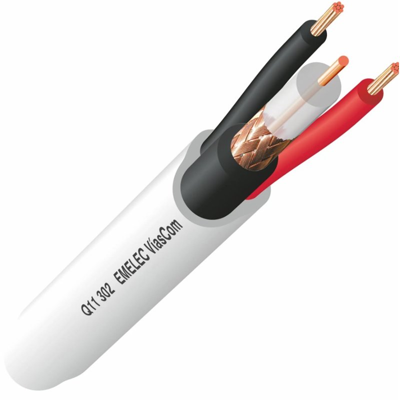 CABLE COAXIAL RG59 + ALIMENTACION 75 OHM + 2X0,5  