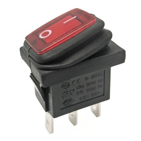 INTERRUPTOR BASCULANTE MINI LUM ROJO ESTANCO      