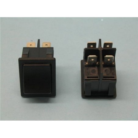 INTERRUPTOR BASCULANTE DOBLE NEGRO                