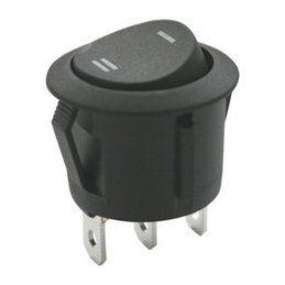 INTERRUPTOR BASCULANTE REDONDO NEGRO              