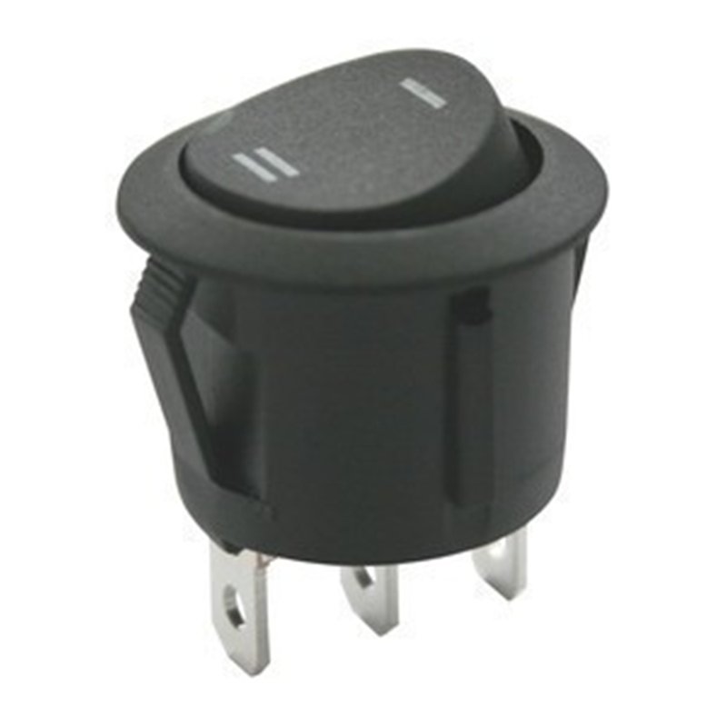 INTERRUPTOR BASCULANTE REDONDO NEGRO              