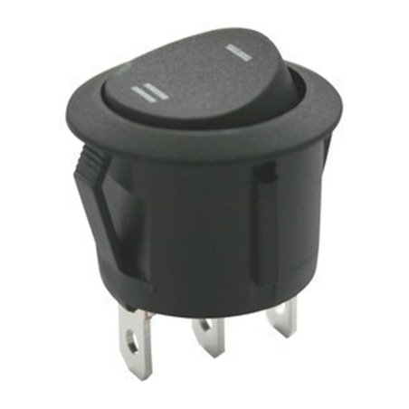 INTERRUPTOR BASCULANTE REDONDO NEGRO              
