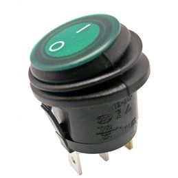 INTERRUPTOR BASCULANTE REDONDO VERDE ESTANCO      