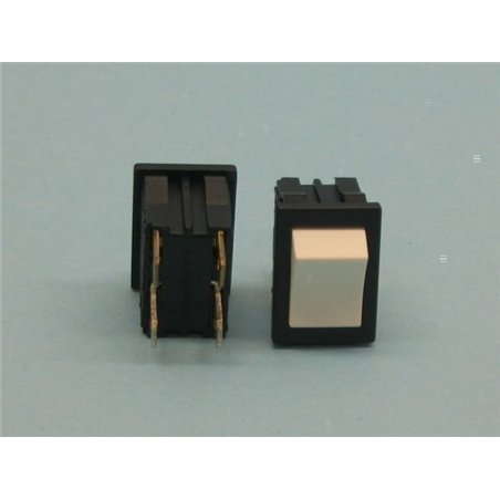 INTERRUPTOR BASCULANTE DOBLE MINI BLANCO          