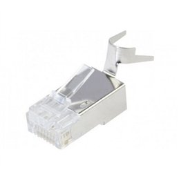 CONECTOR RJ45 8/8V CAT6A BLINDADO (FTP) (5 UNID)  