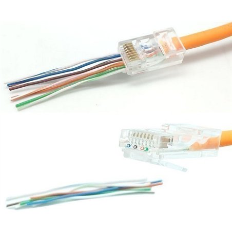 CONECTOR RJ45 8/8V CAT6 CABLE PASANTE             