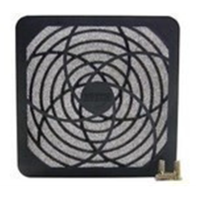 REJILLA VENTILADOR C/F NEGRO 120X120              