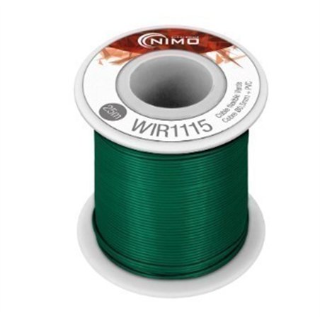 CABLE CONEX VERDE 0.25 ROLLO 25M                  