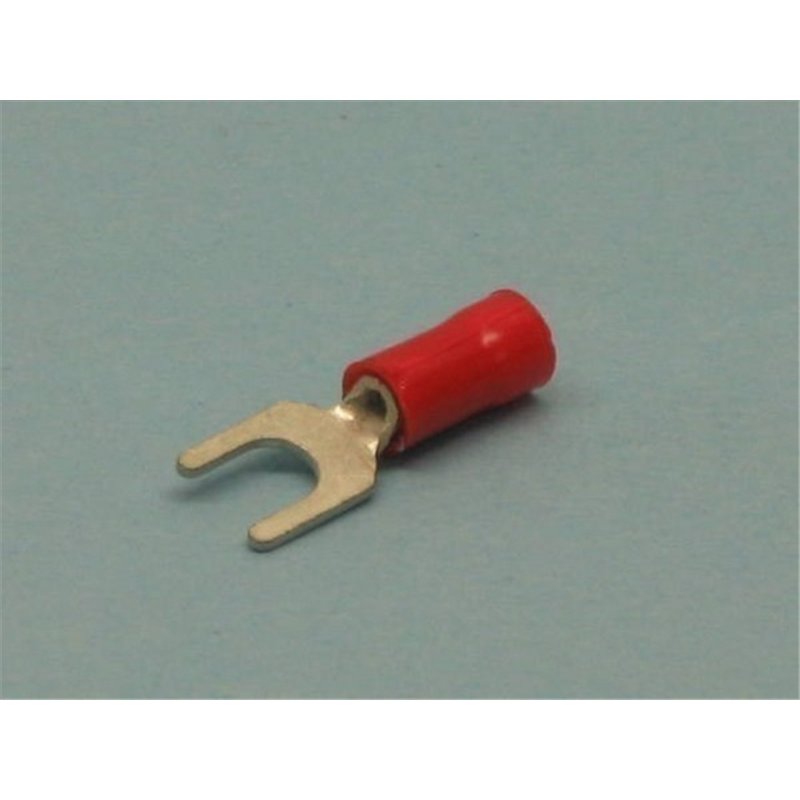 TERMINAL ROJO HORQUILLA 4MM                       
