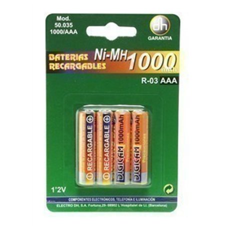BATERIA RECARGABLE R03 (AAA) 1000mAH (B2)         