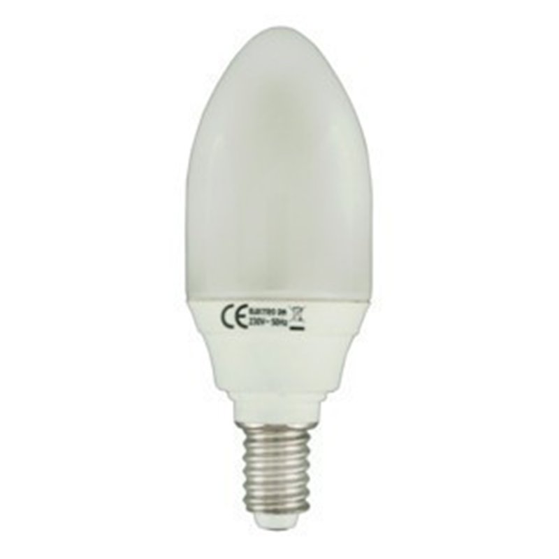 LAMPARA BAJO CONSUMO VELA 9W E14 DIA              