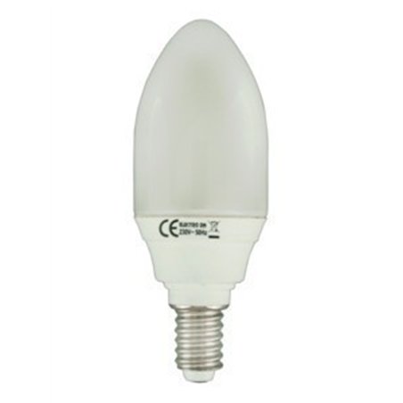 LAMPARA BAJO CONSUMO VELA 9W E14 DIA              