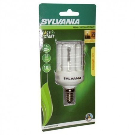 LAMPARA BAJO CONSUMO 11W 827 E14 LUZ CALIDA       