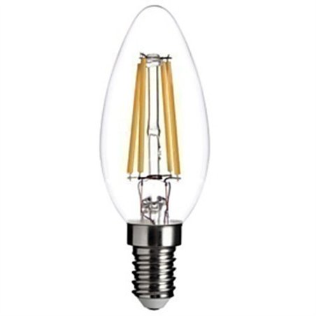 LAMPARA LED VELA 4W 230V FILAMENTO E14 CAL        