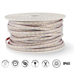 LED CINTA BLANCO CALID 220V 2835 12W/m IP65 - 50MT