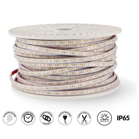 LED CINTA BLANCO FRIO 220V 2835 12W/m IP65 - 50MTS