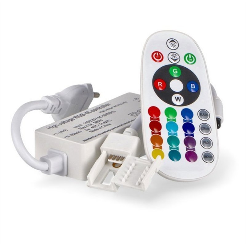 CONTROLADOR + MANDO LED RGB 230Vac                
