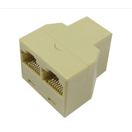 CONECTOR RJ45 T H/H/H DUPLICADOR 1RJ45 A 2RJ45    