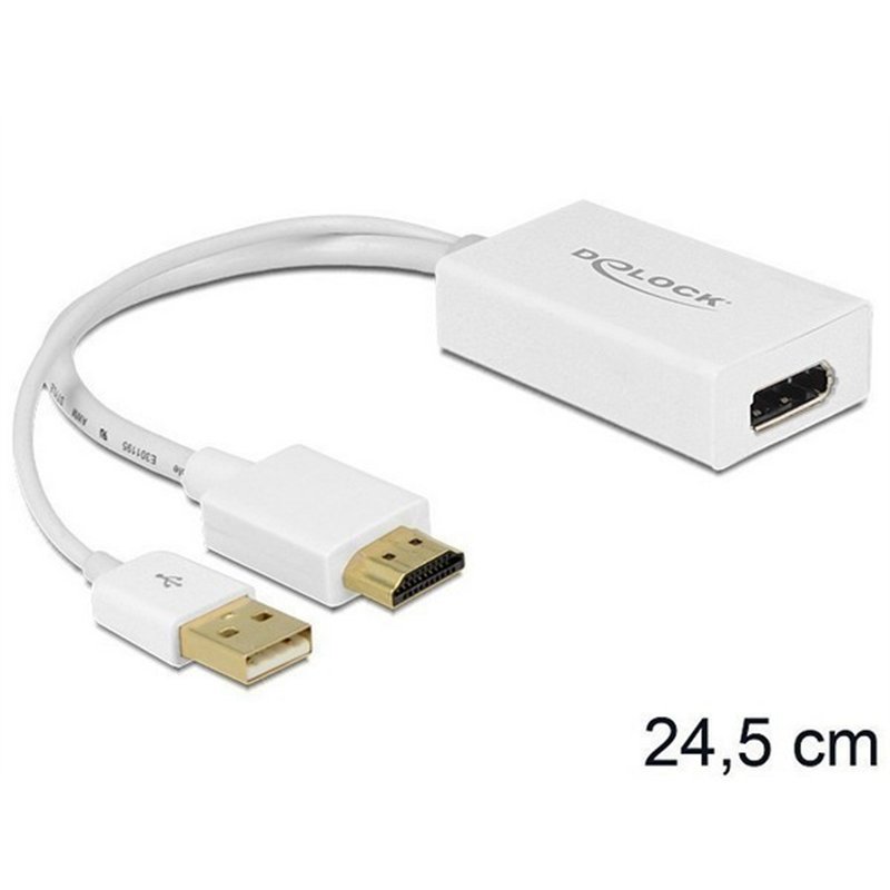 CONVERSOR HDMI-A MACHO A DISPLAYPORT HEMBRA       