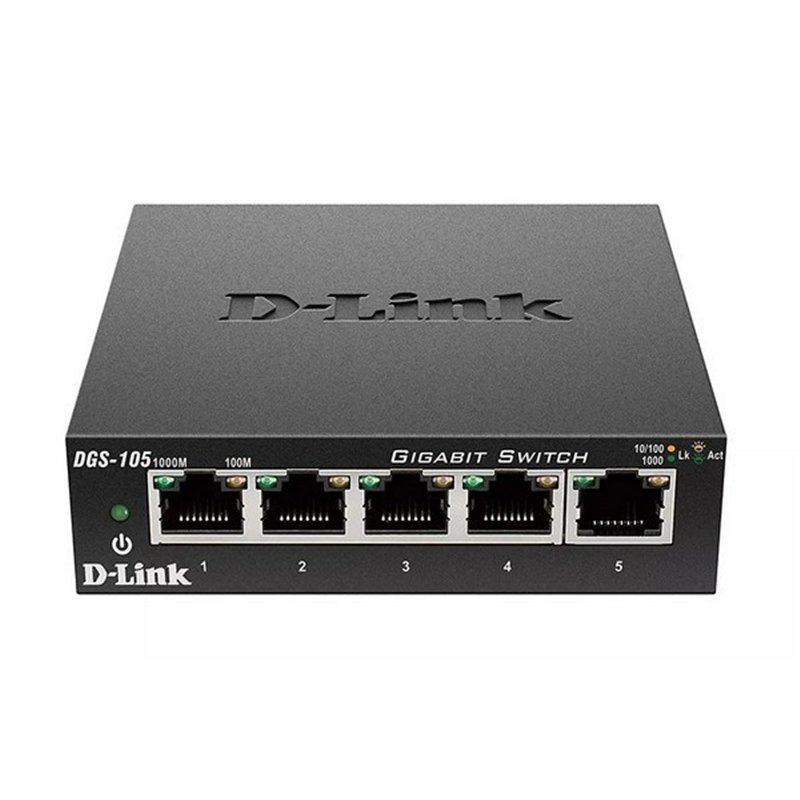 SWITCH 5 PORT DGS-105 10/100/1000 SOHO METAL      