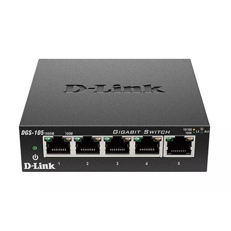 SWITCH 5 PORT DGS-105 10/100/1000 SOHO METAL      