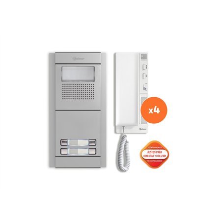 KIT PORTERO GOLMAR E5204/T 4 VIVIENDAS 2 HILOS    