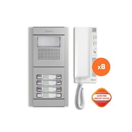 KIT PORTERO GOLMAR E5208/T 8 VIVIENDAS 2 HILOS    