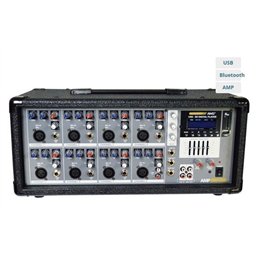 MESA MEZCLA AMPLI. AMP500USB 8 CANALES            