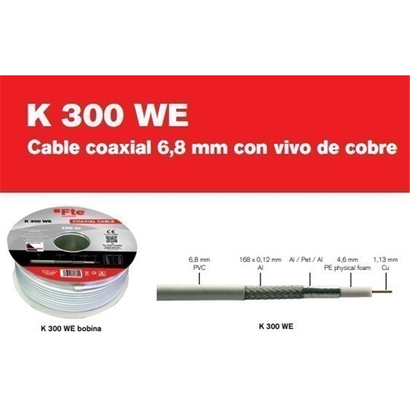 CABLE ANTENA K300WE 75 OHM                        