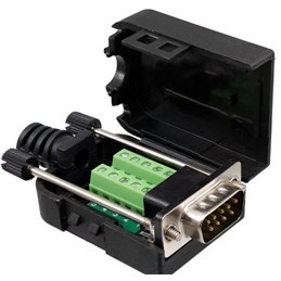 CONECTOR SUBD 9M CON TERMINALES TORNILLO          