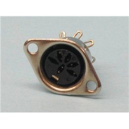 CONECTOR DIN 6P H BASE 45º                        