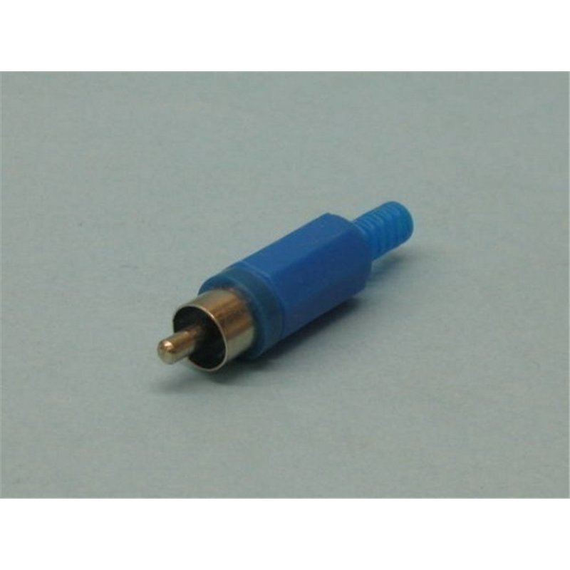 CONECTOR RCA M PLASTICO AZUL                      