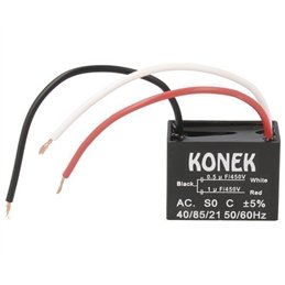 CONDENSADOR MOTOR PLANO DOBLE 1+0.5 uF 450V       