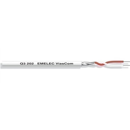 CABLE MICROFONO 2X0,09 EMELEC FINO BLANCO         