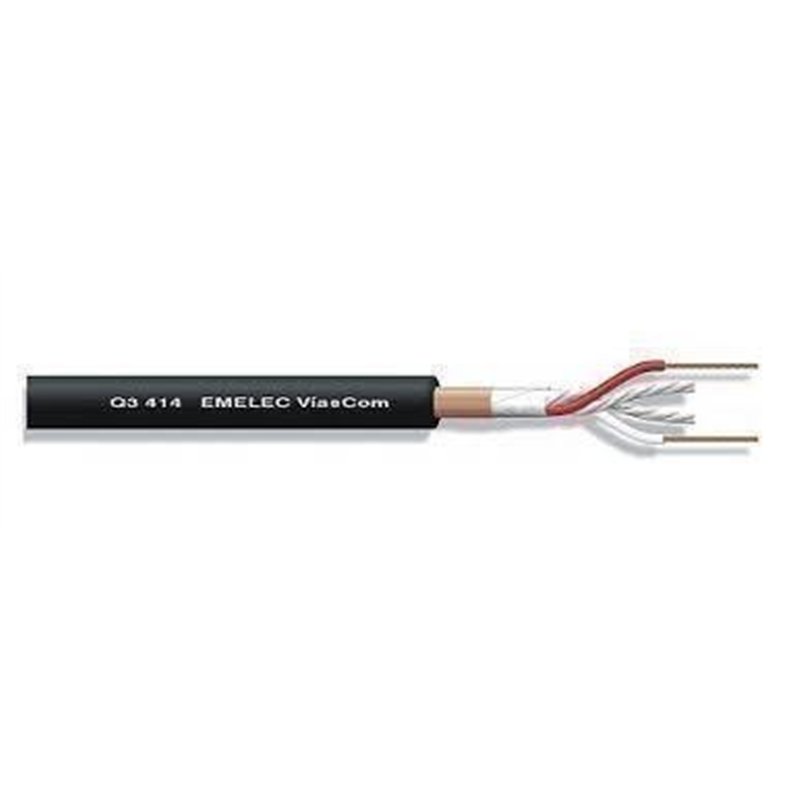 CABLE MICROFONO 2X0,22 NEGRO                      