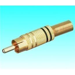 CONECTOR RCA M DORADO VERDE CNX-750               
